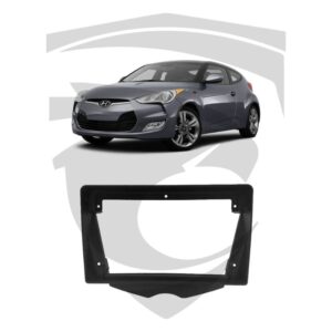 Moldura Hyundai Veloster (2011 a 2013) Preta 9" Fiamon