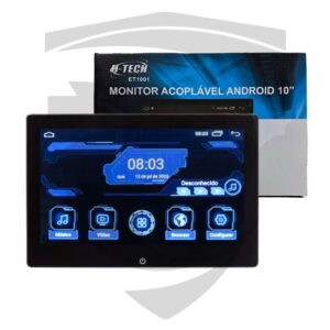 Tela de Encosto de Cabeça Acoplável 10" Android com Tela IPS | 2 GB RAM e 32GB de Memória | USB | Bluetooth | SD Card H-Tech