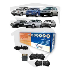 Kit Trava Elétrica Dedicada VW Gol / Parati G2, G3 e G4 (Fechadura Original Intier/Motrol ou Tecmisa) 4 Portas TW4IMTMN Tragial