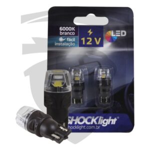Lâmpada LED T10 Pingo c/ 4 LEDs 6000K 12V Shocklight