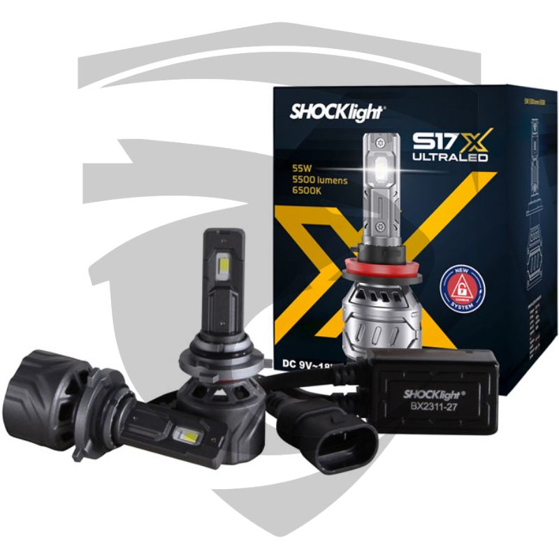 Ultra LED S17X 9006 HB4 5500LM 6500K 55W 12V Shocklight