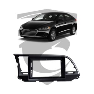 Moldura Hyundai Elantra (2017 a 2020) Preto Fosco 9" Uppertech