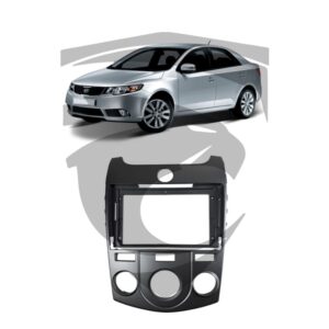 Moldura Kia Cerato (2009 a 2012) Ar Analógico Cinza 9" Uppertech