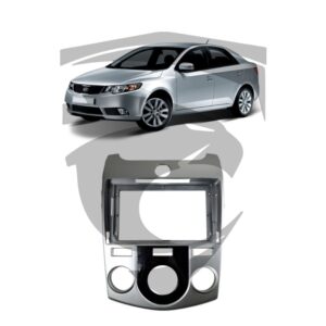 Moldura Kia Cerato (2009 a 2012) Ar Analógico Prata com Acabamento Black Piano 9" Uppertech
