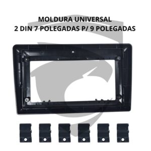 Moldura Universal Adaptadora 7" para 9" Preto Fosco Uppertech