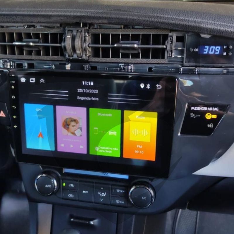 Moldura Toyota Corolla (2014 a 2017) Black Piano 10" Fiamon - Imagem 3