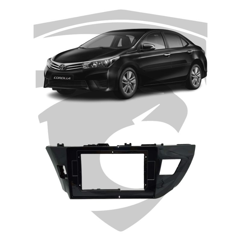 Moldura Toyota Corolla (2014 a 2017) Black Piano 10" Fiamon