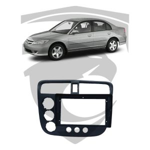 Moldura Honda Civic G7 (2001 a 2006) Preta Fosca 9" Fiamon