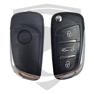 Chave Canivete Completa Citroen Peugeot 3 Botões Universal