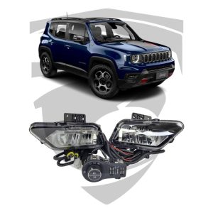 Kit Farol De Milha LED Jeep Renegade (A partir de 2022) c/ Botão Original Shocklight