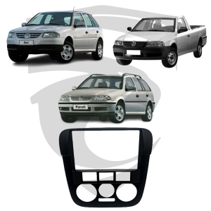 Moldura VW Gol, Saveiro, Parati G4 Botões Descolados 7" Preta Fiamon