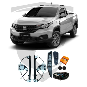 Kit Vidro Elétrico Fiat Nova Strada 2021 em diante 2 Portas Dianteiro Tragial