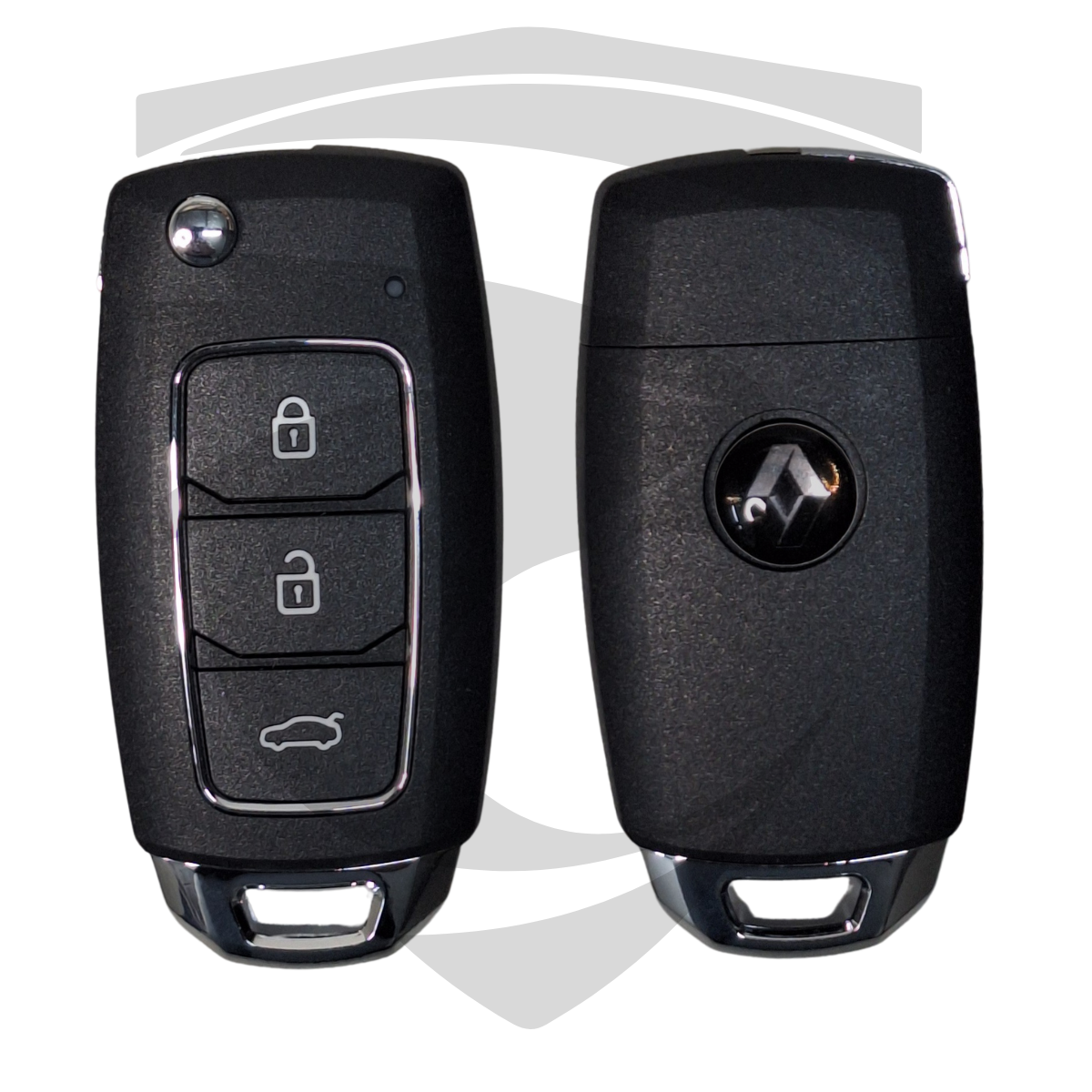 Chave Canivete Completa Renault 3 Botões Positron Flex