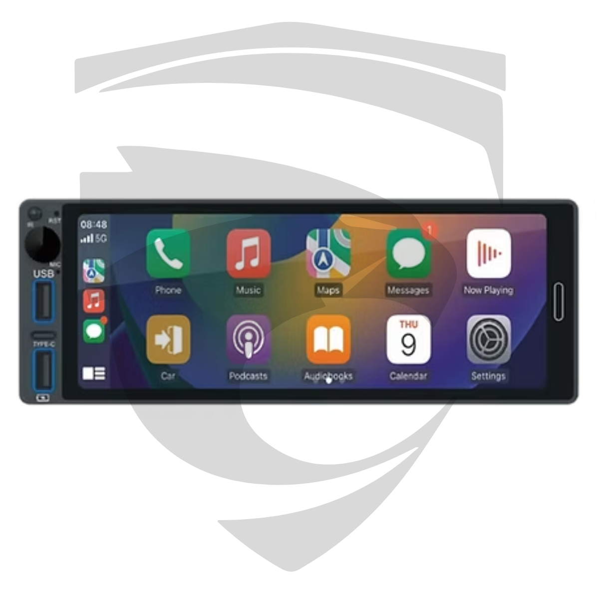Multimídia 6,86" MP5 fundo 1DIN c/ Botão HT-2691CA com Apple Carplay e Android Auto | USB | Bluetooth H-tech