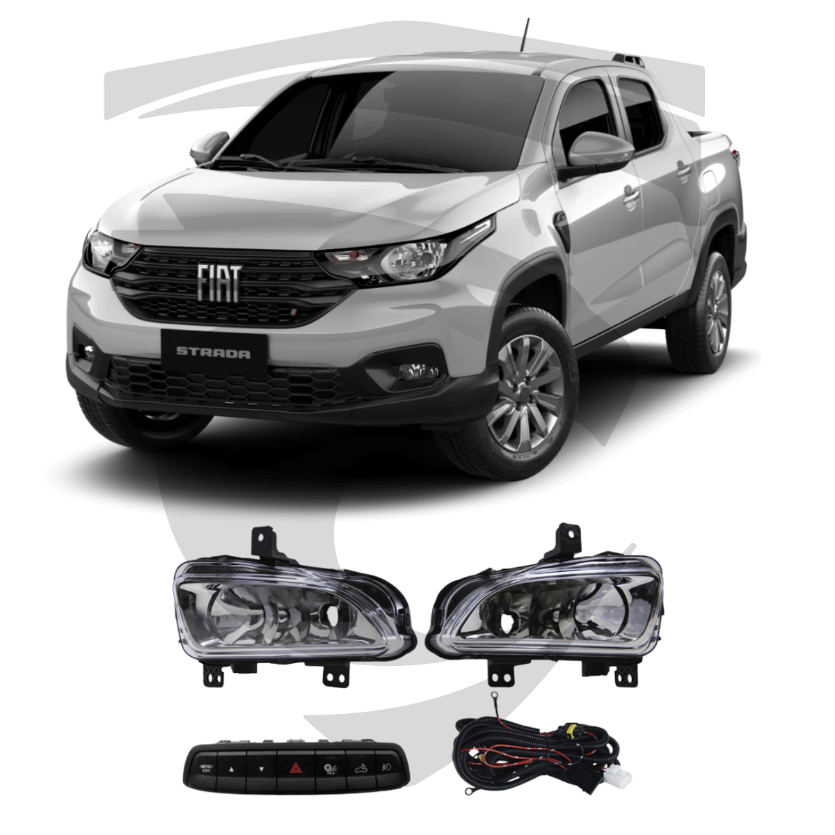 Kit Farol de Milha Fiat Strada (a partir de 2020) Shocklight