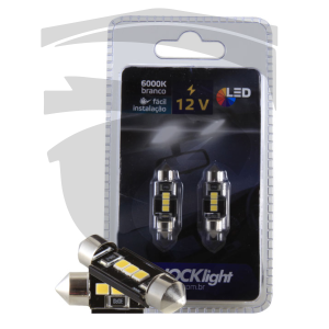 Lâmpada LED Torpedo 3 SMD - 2835 12V 31mm Shocklight