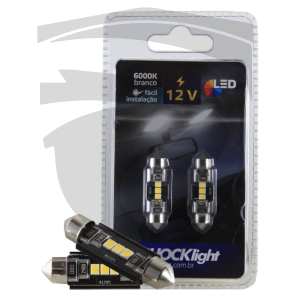 Lâmpada LED Torpedo 3 SMD - 2835 12V 36mm Shocklight
