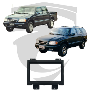 Moldura GM S10 / Blazer 1995/2000 Preta 7" Fiamon