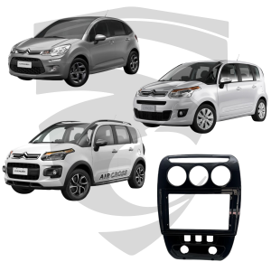 Moldura Citroen C3 / C3 Picasso / Aircross Black Piano 9" Fiamon