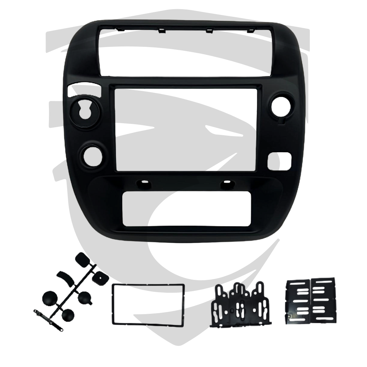 Moldura Ford Ranger 2001 a 2012 Preta 7" Fiamon - Imagem 2