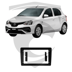 Moldura Toyota Etios 2014 a 2021 Black Piano 9" Fiamon