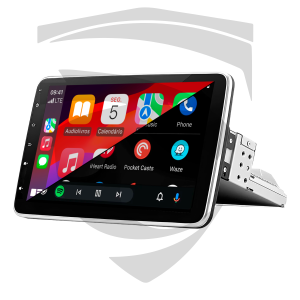 Multimídia 1DIN 10" Android HT-9360CA com Tela Rotativa | Apple Carplay e Android Auto sem fio | 2GB RAM | 64GB de Memória H-Tech