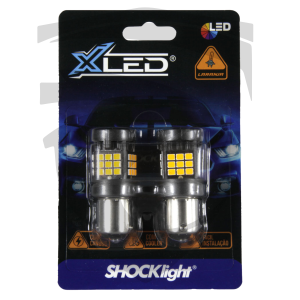 Lâmpada XLED 1156 1 Polo com Canbus 36 Leds Laranja 12V Shocklight