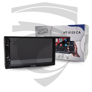 Multimídia 7″ MP5 HT-5125CA com Botão | Apple Carplay e Android Auto| Bluetooth | SD Card | USB | AUX | H-tech